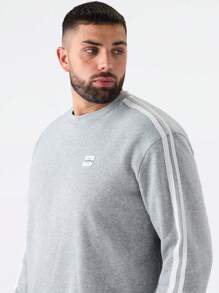 Manfinity NXTstreet 1set Men's Plus Size Hooded Sweatshirt And Sweatpants Sets