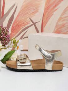 Girls Sandals Kids Princess Style Open Toe Flat Beach Sandals, New Summer Collection Middle & Big Children