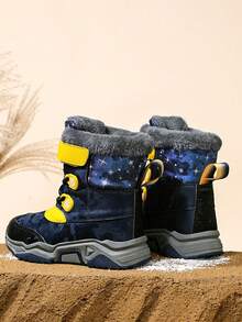 Giày bốt đi học thời trang thoải mái, hợp thời trang cho bé trai, phù hợp cho mùa hè và mùa thu, giày mùa đông - Màu vàng - Xem 3