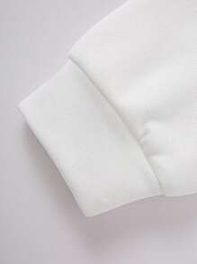 SHEIN TeenBoys 2 件休闲运动街头舒适百搭保暖超高性价比酷炫嘴唇图案印花针织连帽运动衫运动裤套装返校节；文艺复兴；秋季服装；青少年男孩服装；秋季夹克；秋季服装秋冬