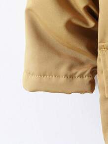 1 Stück Baby Jungen Reißverschluss Kapuzenjacke in Unifarbe, eine warme und bequeme Außenbekleidung, die für Säuglinge in Herbst, Frühling und Winter geeignet ist.