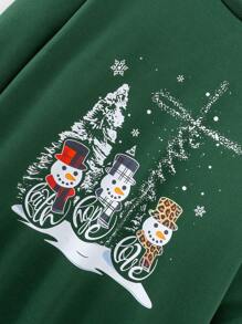 Men's Dad Christmas Crewneck Sweatshirt Long Sleeve, Casual Autumn/Winter Holiday Party Matching Family Top