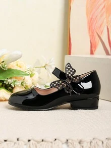 Giày thường ngày hình bướm xinh xắn cho bé gái, đa năng cho mùa thu/đông - màu đen - Xem 3