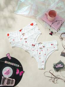 quần lót nữ Đề can In - trắng - Xem 3