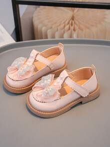 Girls' Crystal Leather Shoes Kids Princess Shoes Soft Sole Oxfords Children Shoes