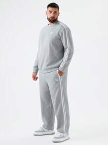 Manfinity NXTstreet 1set Men's Plus Size Hooded Sweatshirt And Sweatpants Sets