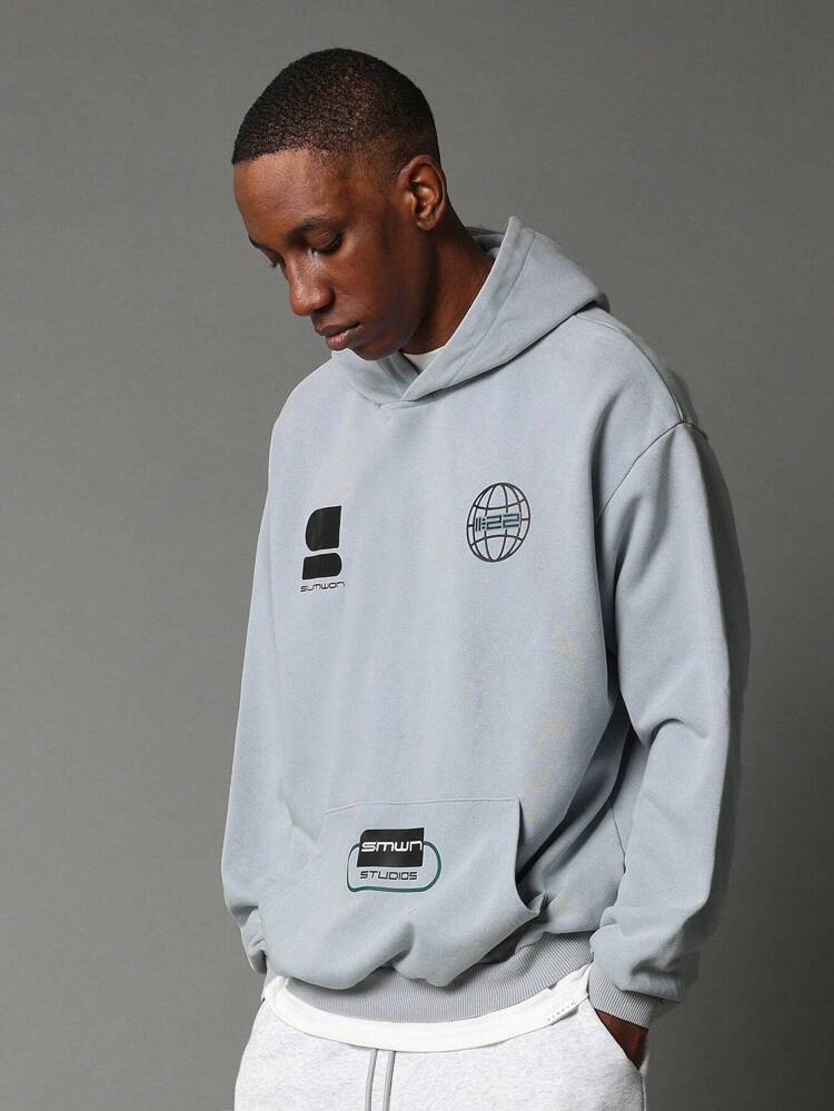 Smwn Studios Fleece Hoodie With Centre Pocket