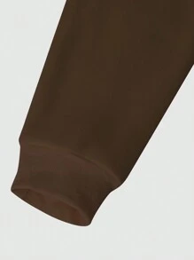 Manfinity Homme Áo nỉ chui đầu cổ tròn in hoa cỡ lớn cho nam tay dài họa tiết kỳ nghỉ hoa hồng, quà tặng cho bạn bè, chồng, bạn trai - Cà phê nâu - Xem 5