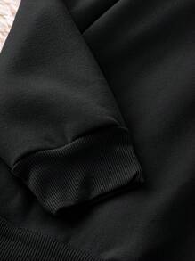 Chiquease Sudadera para mujer, estampado gráfico con lema Año Nuevo CREW 2025, cuello redondo, manga corta, sudadera informal con estampado