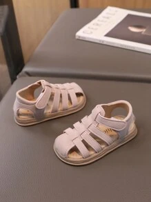 1 双粉色 PU 经典简约时尚女婴凉鞋 - 粉色 - 查看 2