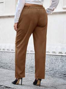 RueChic Plus 女士纯色斜口袋西装裤