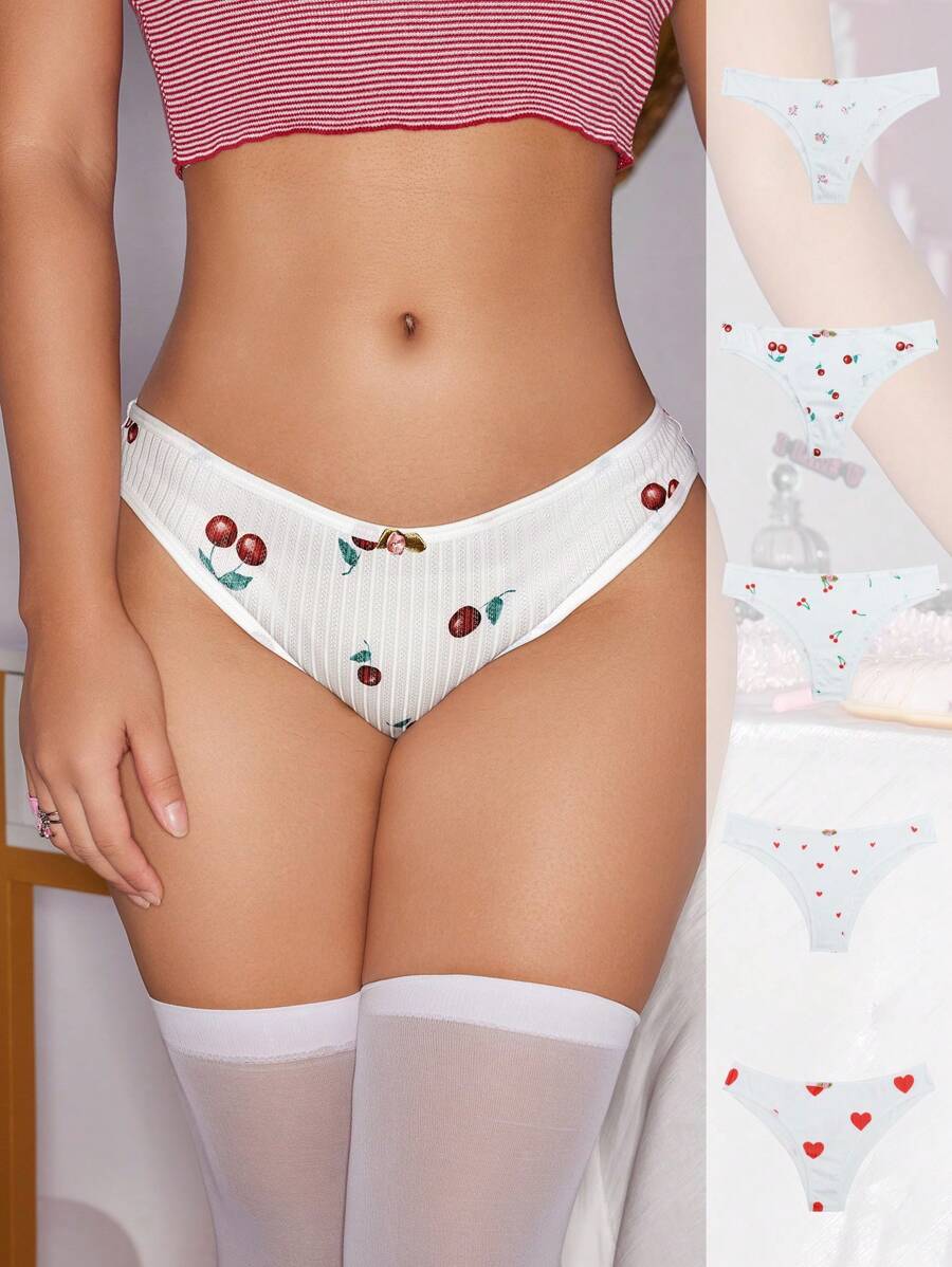 quần lót nữ Đề can In - trắng - Xem 1