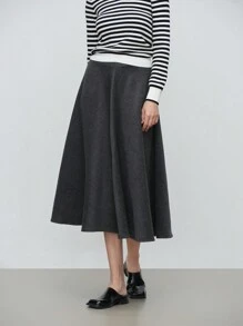Aalyst Women's Charcoal A-Line Skirt For Daily Wear