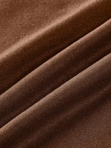 Manfinity Homme 圣诞休闲驯鹿鹿角与字母印花套头圆领羊毛衫男士 - 棕色 - 查看 7