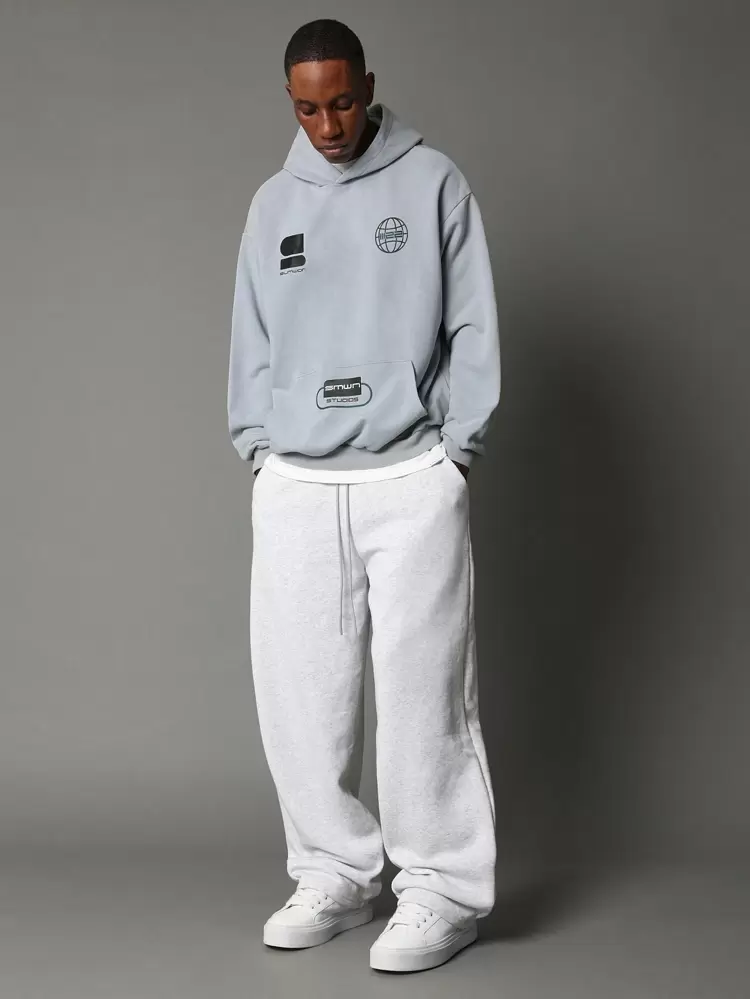 Smwn Studios Fleece Hoodie With Centre Pocket