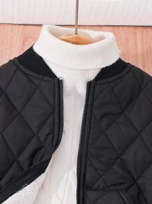 2 件套年轻男孩休闲大学风格舒适时尚实用柔软厚实保暖内衬夹克外套和保暖裤套装，适合日常穿着、上学、旅行、滑雪、秋冬