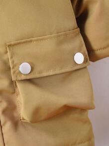 1 Stück Baby Jungen Reißverschluss Kapuzenjacke in Unifarbe, eine warme und bequeme Außenbekleidung, die für Säuglinge in Herbst, Frühling und Winter geeignet ist.