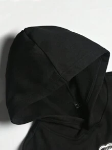 PAVTROS Áo hoodie dáng rộng in hình Đức mẹ đồng trinh Mary phong cách đường phố giản dị cho nam, áo hoodie dài tay họa tiết mùa thu, quà tặng cho bạn bè, chồng, bạn trai - màu đen - Xem 3