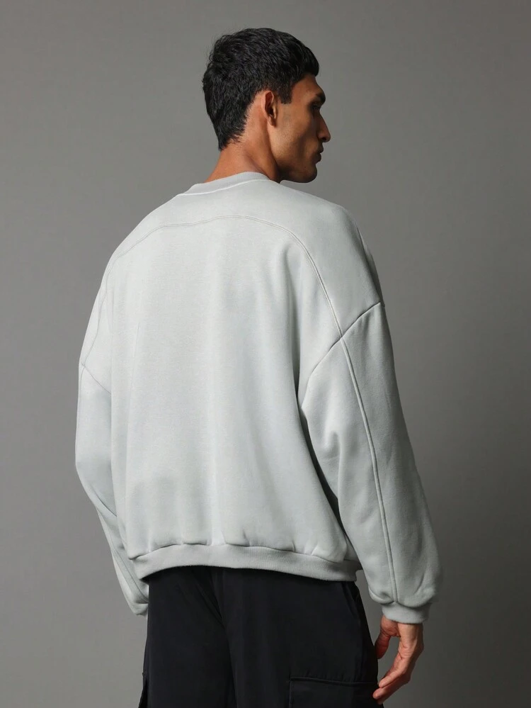 Moletom grande de algodão com mistura de streetwear