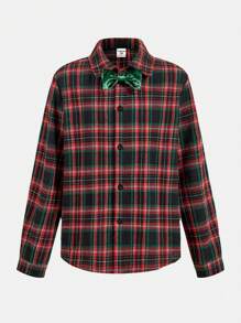 3pcs Tween Boy Christmas Green Velvet Vest, Shirt, And Pants Clothes Set, Gentleman Style Suitable For Holiday Party, School And Formal Occasions