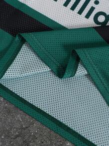 Manfinity Roghcode Áo thun polo tay ngắn in chữ đơn giản, rộng rãi cho nam - Nhiều màu - Xem 7