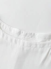 Bộ đồ 2 món cỡ lớn, màu trơn, tay phồng, kiểu dáng thường ngày, gồm áo và chân váy, thích hợp cho mùa thu. - Xám - Xem 4