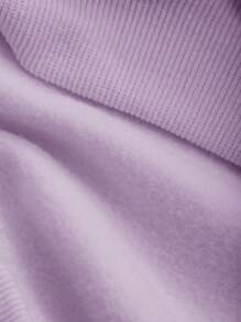 Dazy Kids Young Girls Solid Color Sweatshirt For Fall Sweatshirt - Purple - View 4