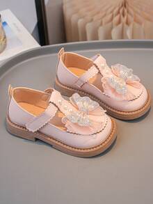 Girls' Crystal Leather Shoes Kids Princess Shoes Soft Sole Oxfords Children Shoes