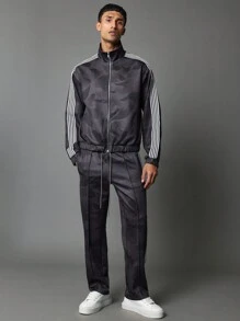 SUMWON Limited Edition Tracksuit Set Camouflage Print Retro Athletic Training Workout Sport Autumn Winter Street Style Streetwear Activewear Athleisure Coordinate Set For Running Fitness Gym