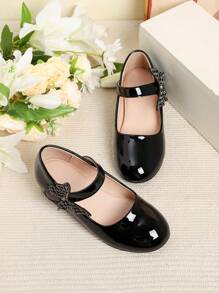 Giày thường ngày hình bướm xinh xắn cho bé gái, đa năng cho mùa thu/đông - màu đen - Xem 6