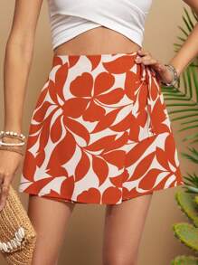 Travachic Plus Size Women's Boho Random Printed Simple Daily Shorts, Short Length, For Summer - Multicolor - View 4