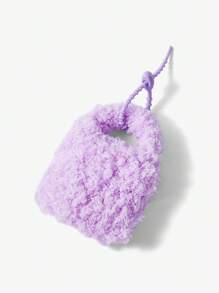 SHEIN MOD Plush Plain Charm/Keychain, Suitable For Women Bag Decoration - Purple - View 1