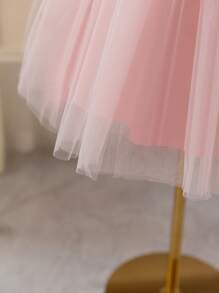Glamorique Kids Váy dự tiệc Giáng sinh cho ông già Noel, Váy năm mới cho bé gái 4 mùa Váy cưới bằng vải tuyn satin, Váy công chúa mềm mại màu hồng; Váy dạ hội khoét lưng chữ V màu be cho Giáng sinh - Bụi hồng - Xem 8