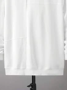 Manfinity Homme Men's Casual Round Neck Pullover Sweatshirt For Autumn - Khaki - View 5