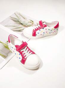 Cute Casual Campus Fashion Thick Bottom Flat White Sneakers For Girls