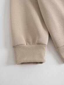 INAWLY 2 件女式字母印花落肩长袖运动衫和运动裤休闲套装，秋季