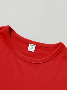 Boys' Crew Neck T-Shirt With Cool Santa Truck Cartoon Print, Christmas Themed Casual Holiday Style