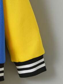 SHEIN Young Boy Colorblock Letter Print Comfortable Jacket, Suitable For Autumn, Spring And Winter - Multicolor - View 7