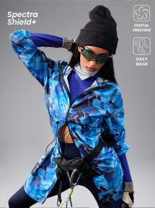 Innovista Ultra Light Breathable Abstract All Over Print Sports Windbreaker Jacket With Hoodies, Daily Casual & Running Outdoor Workout,Light Jacket,Women Hoodies,Fall Winter