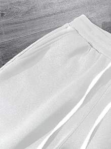 Manfinity EMRG Bộ 2 quần nỉ dài tay in họa tiết ngôi sao năm cánh thường ngày cho nam, mùa thu/đông - trắng - Xem 5