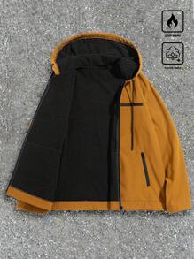 Manfinity Homme 男士撞色前拉链长袖吊带简约连帽休闲夹克