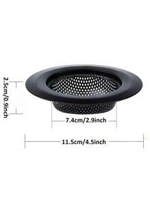 1 Pieza Colador y tapón para fregadero de cocina, Tapón de desagüe redondo negro hueco para cocina, Tapón de acero inoxidable para triturador de basura con asa, Filtro universal anti-atascos para fregadero de cocina, Regalo navideño
