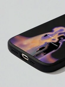 ROMWE Grunge Punk 1 Ốp điện thoại màu đen có họa tiết hình bóng người, tương thích với iPhone 11 12 13 14 15 Pro Max 16 - Nhiều màu - Xem 2