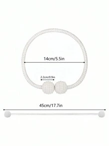 SHEIN 2 pièces Embrasses de rideaux magnétiques, support d'embrasse de fenêtre, fixateur de corde décoratif avec design de nœud classique pour la maison et le bureau