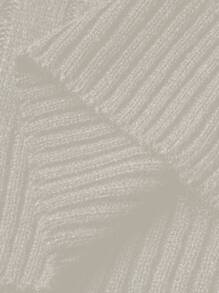 Celure 大码纯色 V 领长袖简约套头毛衣，休闲日常穿着，适合冬季 - 杏色 - 查看 8