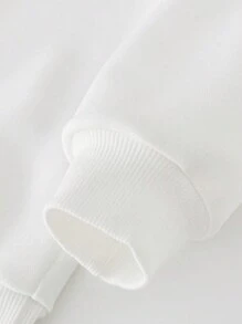 Christmas Themed Baby Girl Sweatshirt, Autumn/Winter Round Neck Pullover Sweatshirt, White Casual Loose Comfortable Sweatshirt, Front Santa Claus Portrait Print With White Beard And Santa Hat, Back "MERRY CHRISTMAS" Santa Claus Portrait, Family, Mother-Daughter Matching - White - View 7