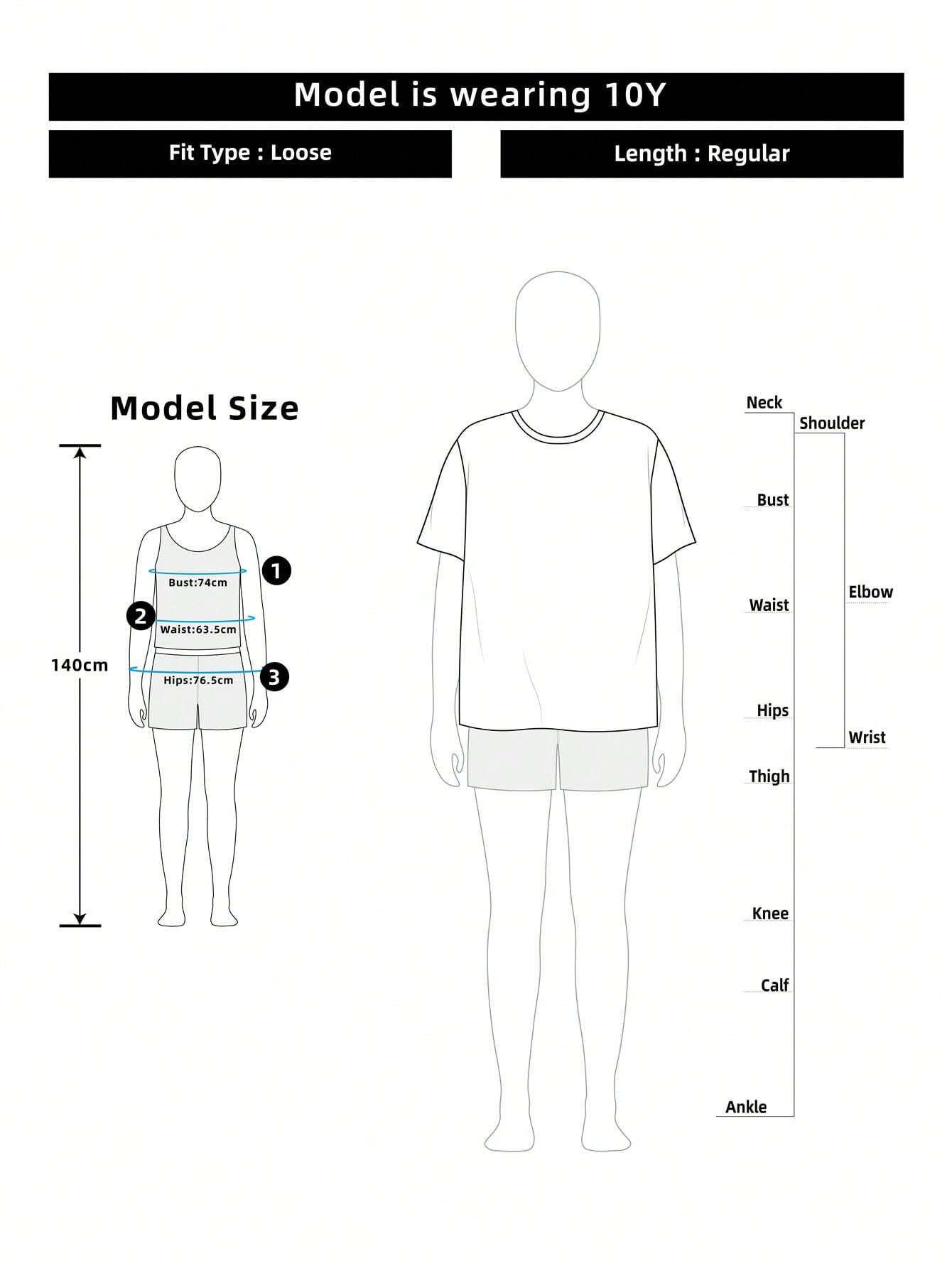 SHEIN Leap Crew تي شيرت أبيض بأكمام قصيرة وياقة طا...