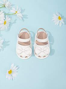 婴幼儿可爱白色蝴蝶结装饰凉鞋 - 白色 - 查看 2
