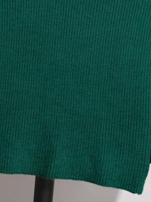 SHEIN Tween Boy Floral Jacquard Rib Knit Basic Mock Neck Sweater