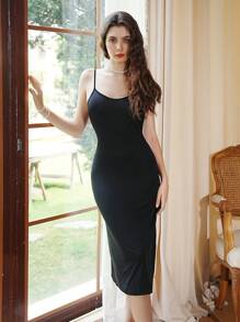 对比色蕾丝吊带睡衣睡裙节日季